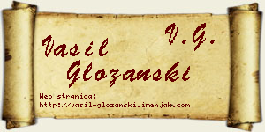 Vasil Gložanski vizit kartica